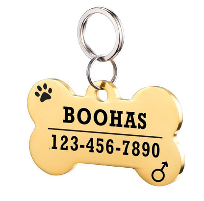 Personalized Dog ID Tag Stainless Steel Pet ID Tag