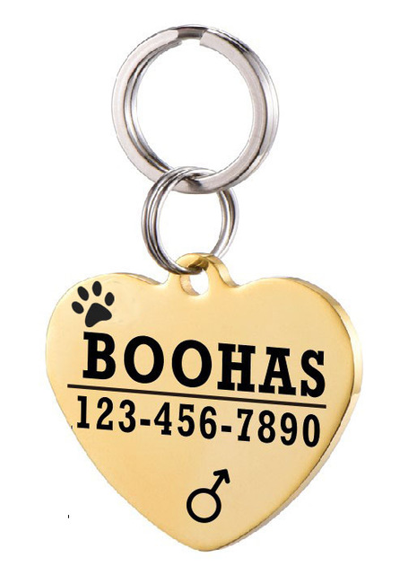 Personalized Dog ID Tag Stainless Steel Pet ID Tag