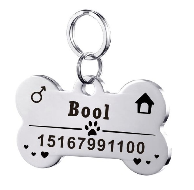 Personalized Dog ID Tag Stainless Steel Pet ID Tag